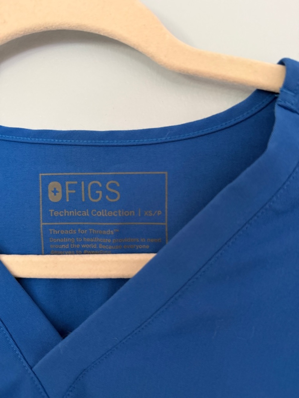 Figs V-Neck Scrub Top in Royal Blue